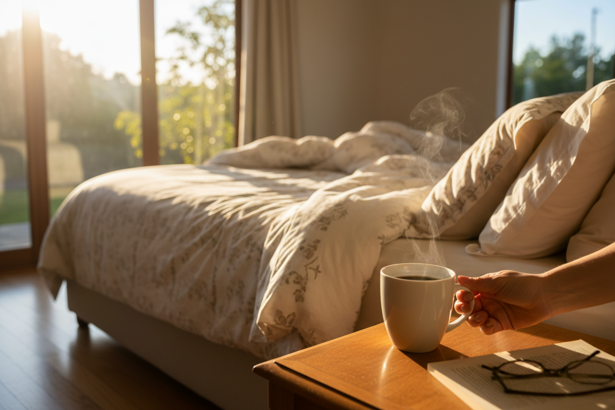 目覚めの朝に。